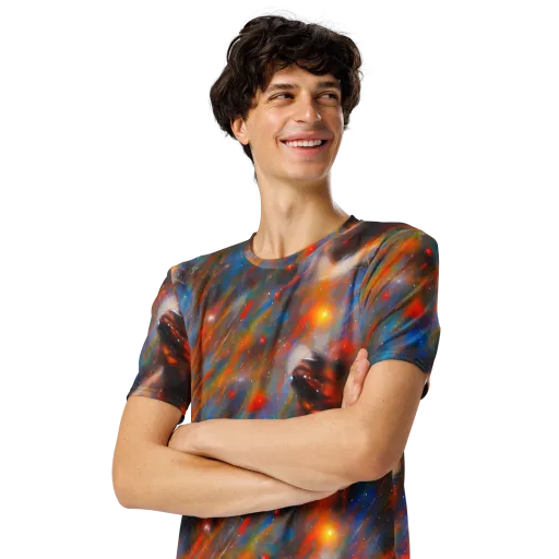 Painterly Void on a Men's Crew Neck T-Shirt