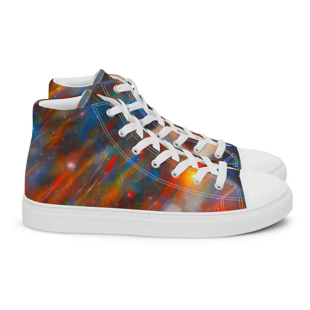 Painterly Void on Women's High Top Canvas Shoes — Right
