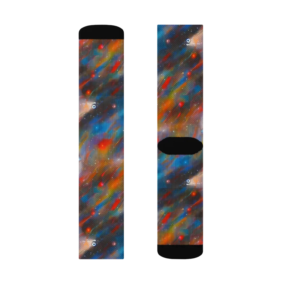Painterly Void on Socks — Left Sock