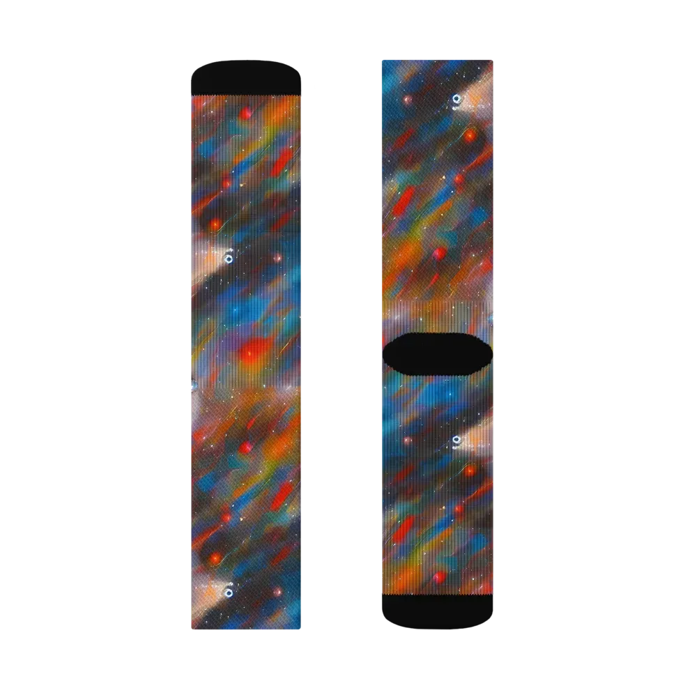 Painterly Void on Socks — Right Sock