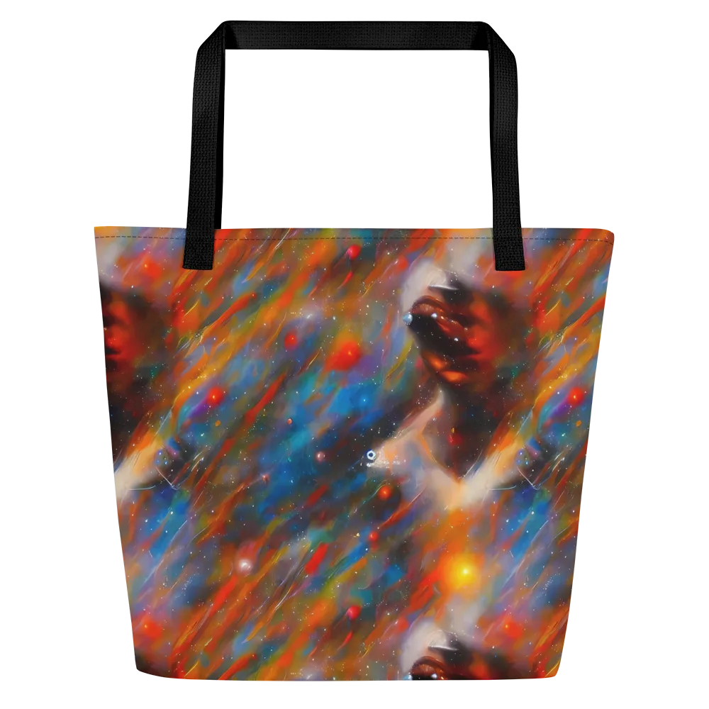 Painterly Void on Large Tote Bag W/ Pocket — Front