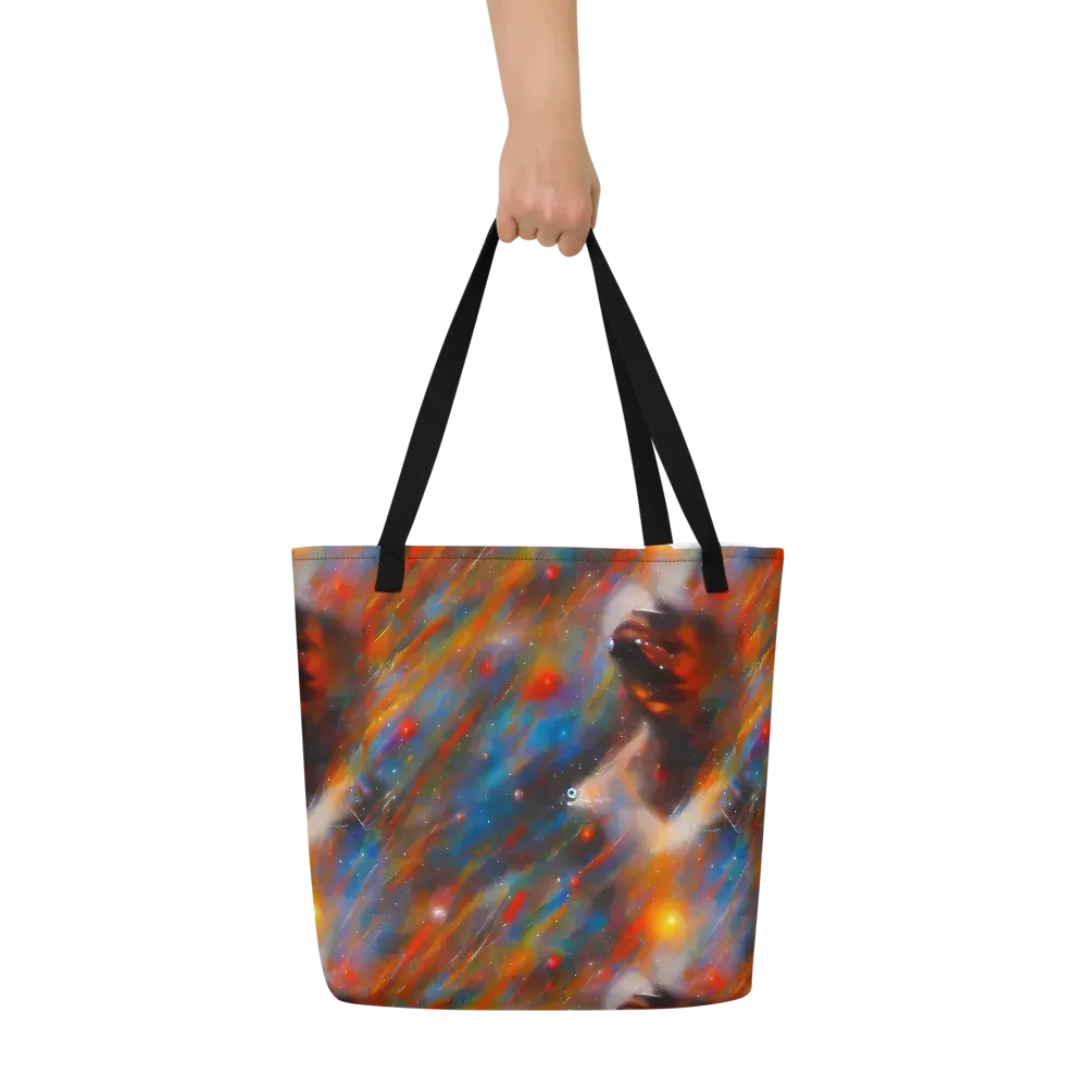 Painterly Void on Large Tote Bag W/ Pocket — Front