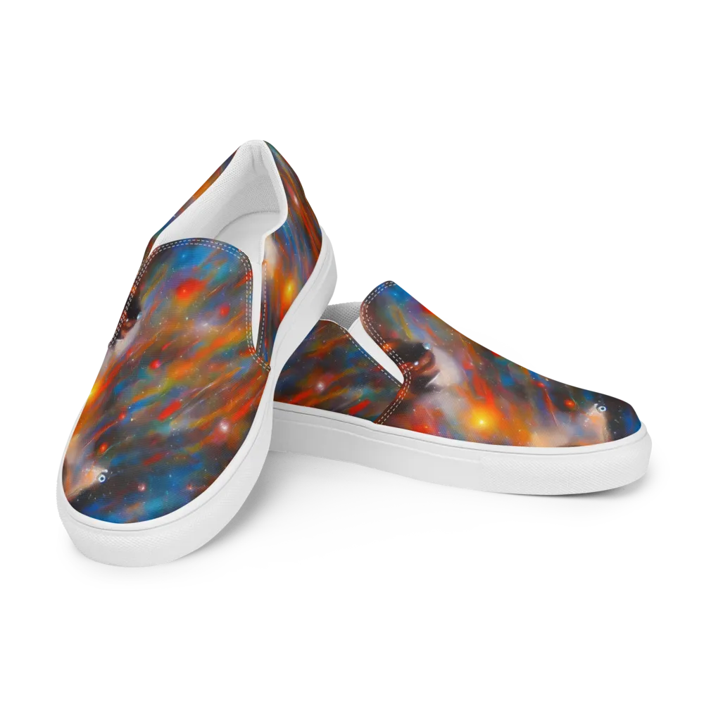 Painterly Void on Women's Slip-On Canvas Shoes — Left Front