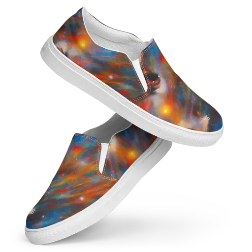 Painterly Void on a Women's Slip-On Canvas Shoes