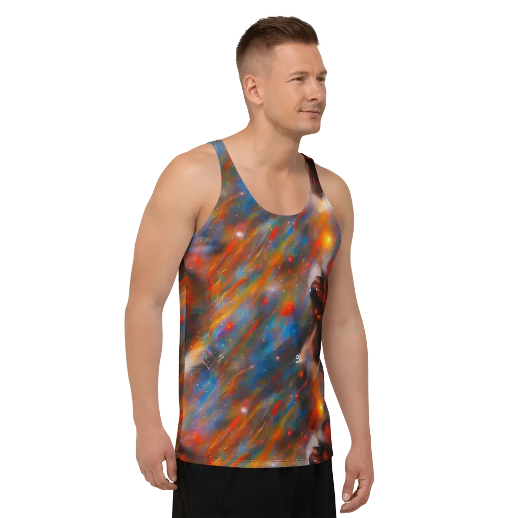 Painterly Void on Men's Tank Top — Right Front