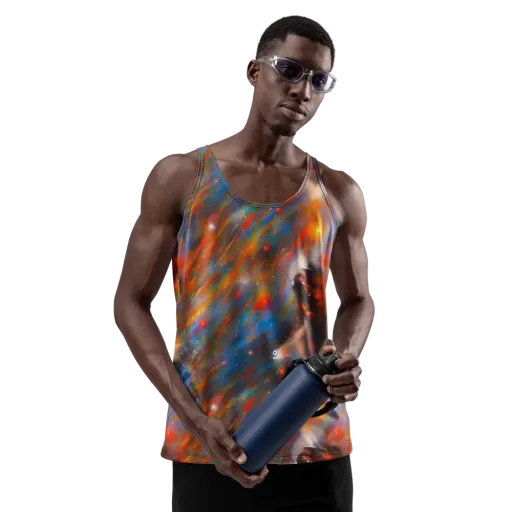 Painterly Void on a Men's Tank Top