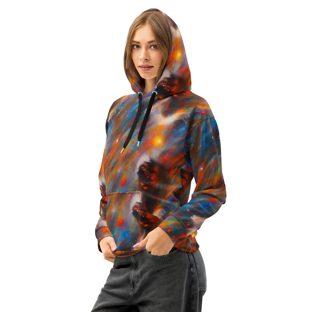 Painterly Void on Cotton Hoodie — Left Front