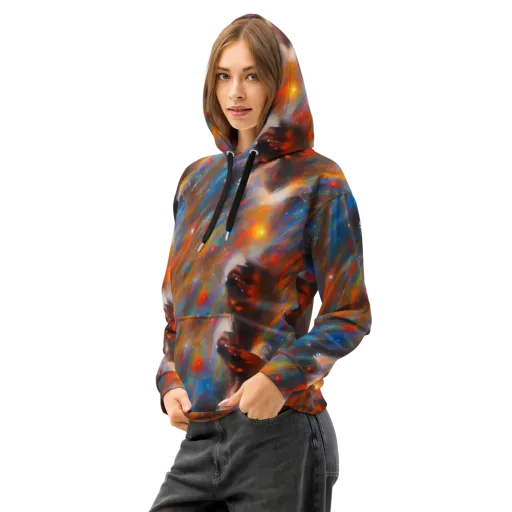 Painterly Void on a Cotton Hoodie