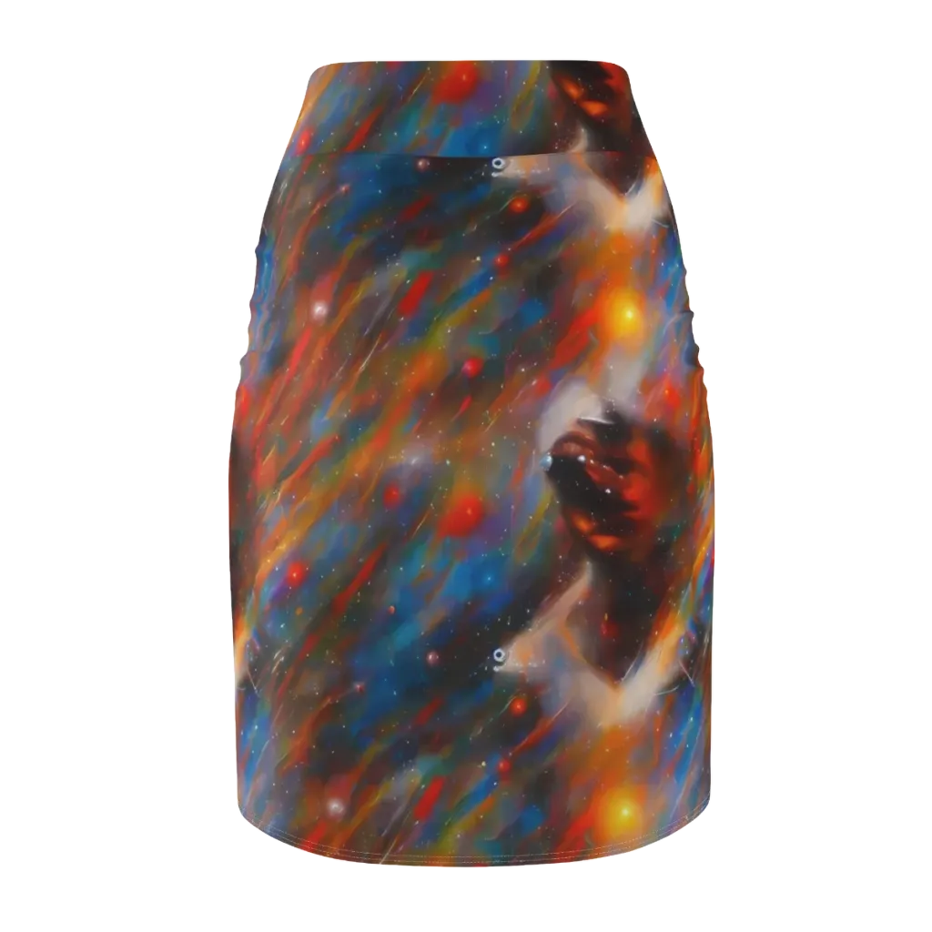 Painterly Void on Pencil Skirt — Back