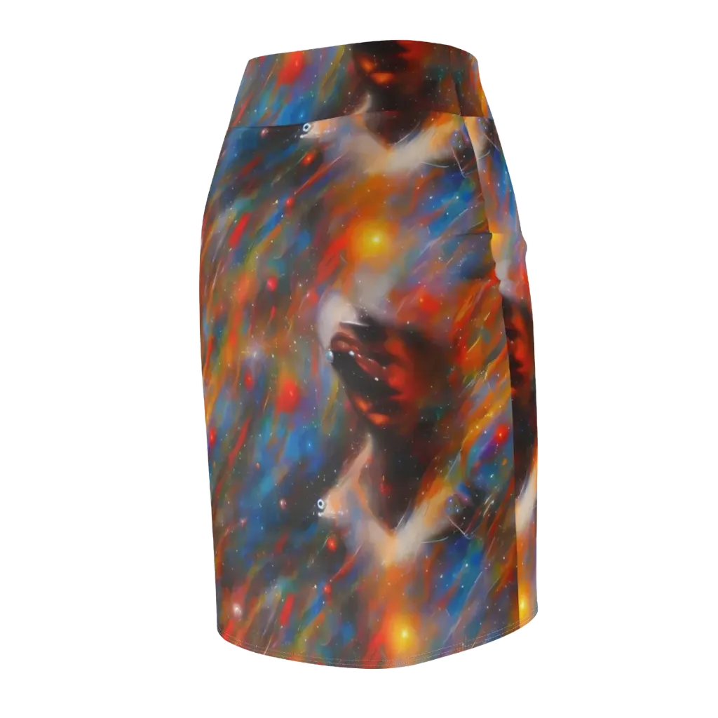 Painterly Void on Pencil Skirt — Back Side