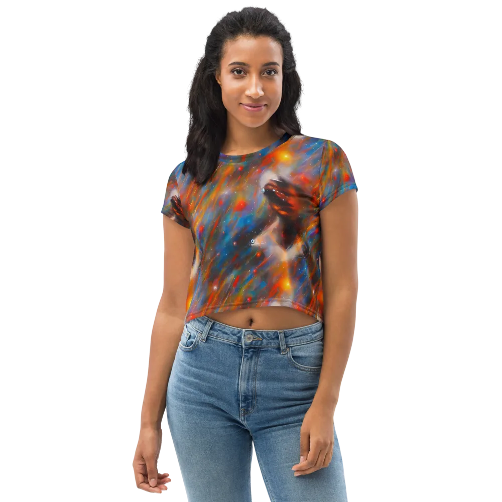 Painterly Void on Crop Tee — Front