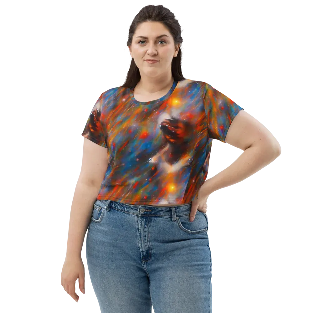 Painterly Void on Crop Tee — Front