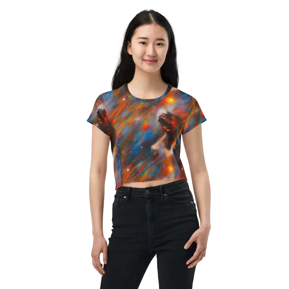 Painterly Void on Crop Tee — Front
