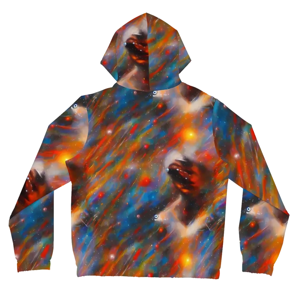 Painterly Void on Women's Full-Zip Hoodie — Back