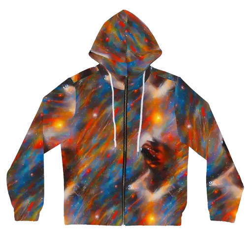 Painterly Void on a Women's Full-Zip Hoodie