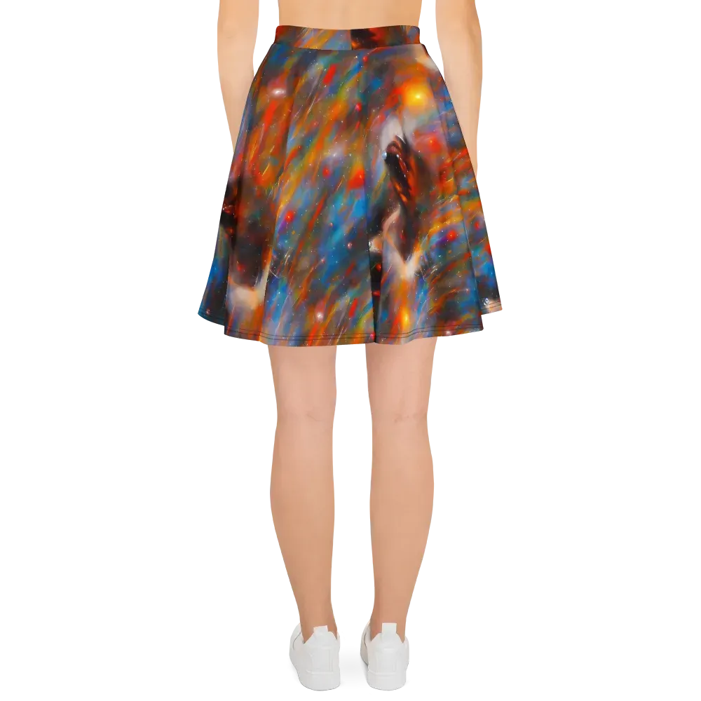 Painterly Void on Skater Skirt — Back