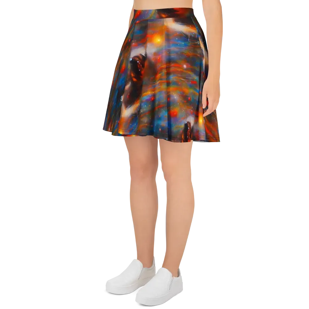 Painterly Void on Skater Skirt — Left