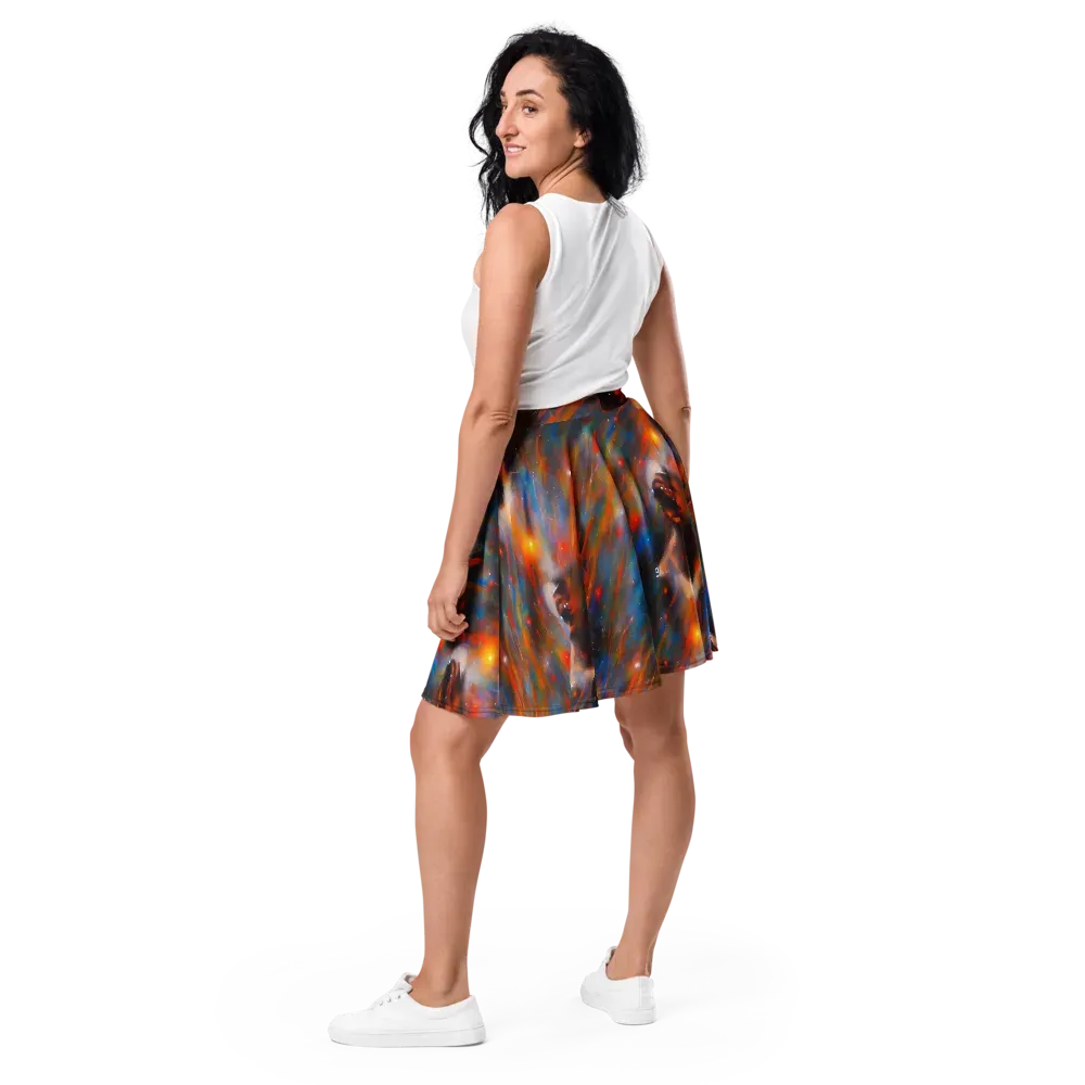 Painterly Void on Skater Skirt — Back