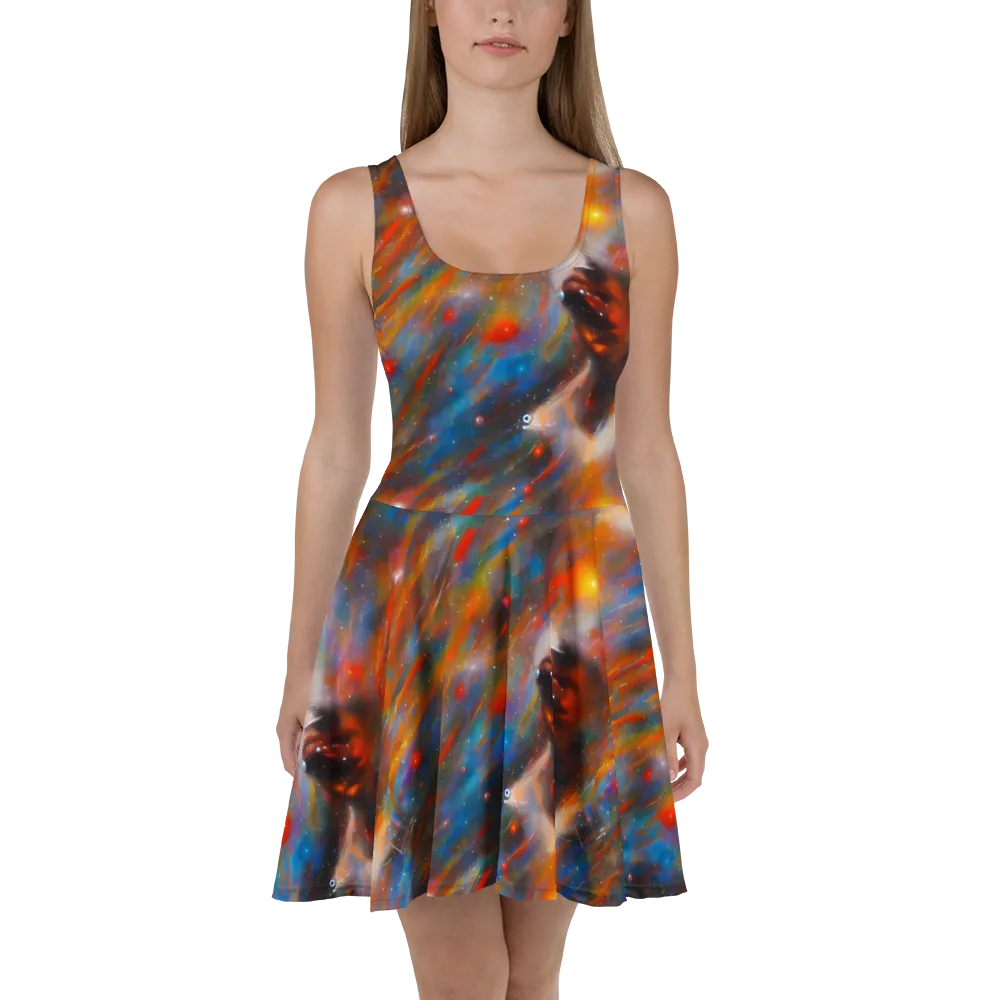 Painterly Void on Skater Dress — Front