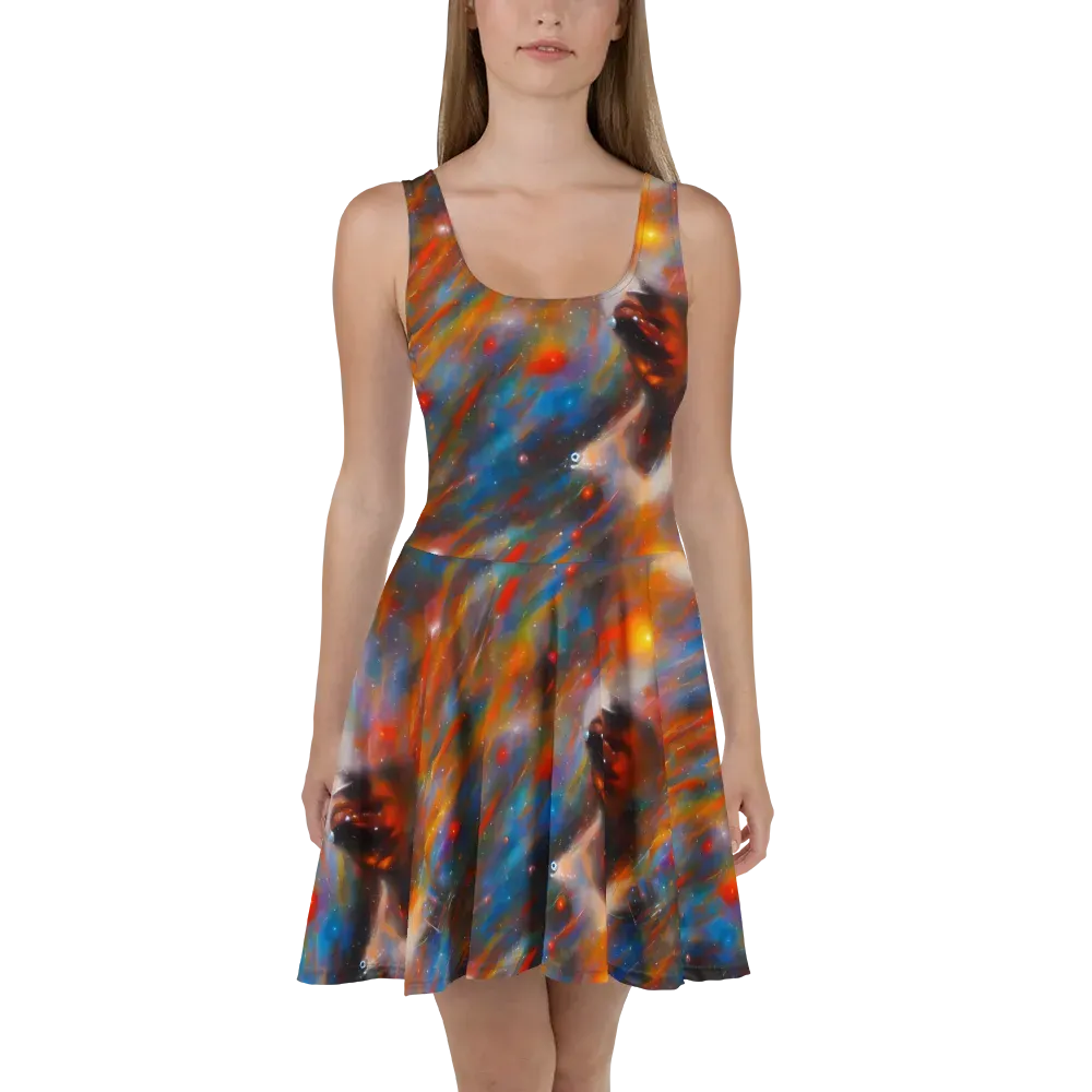 Painterly Void on Skater Dress — Front