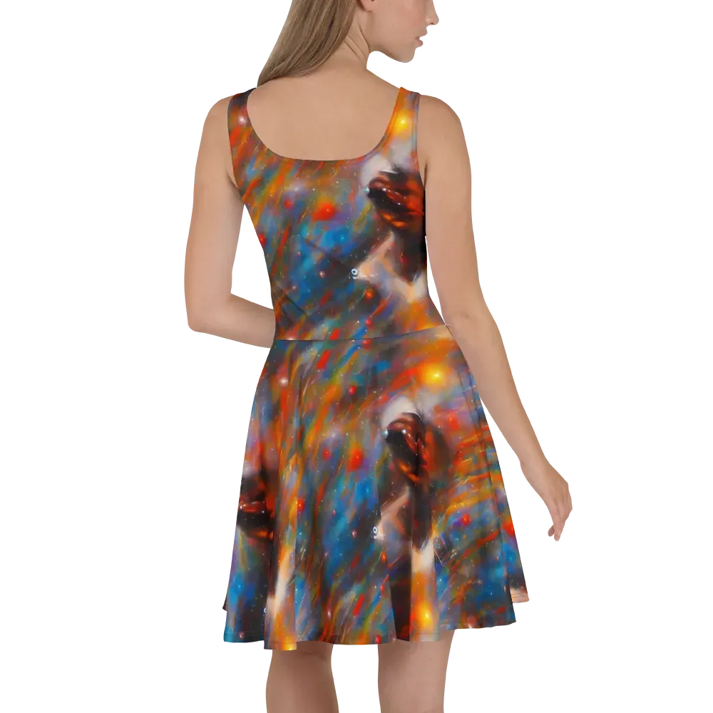 Painterly Void on Skater Dress — Back