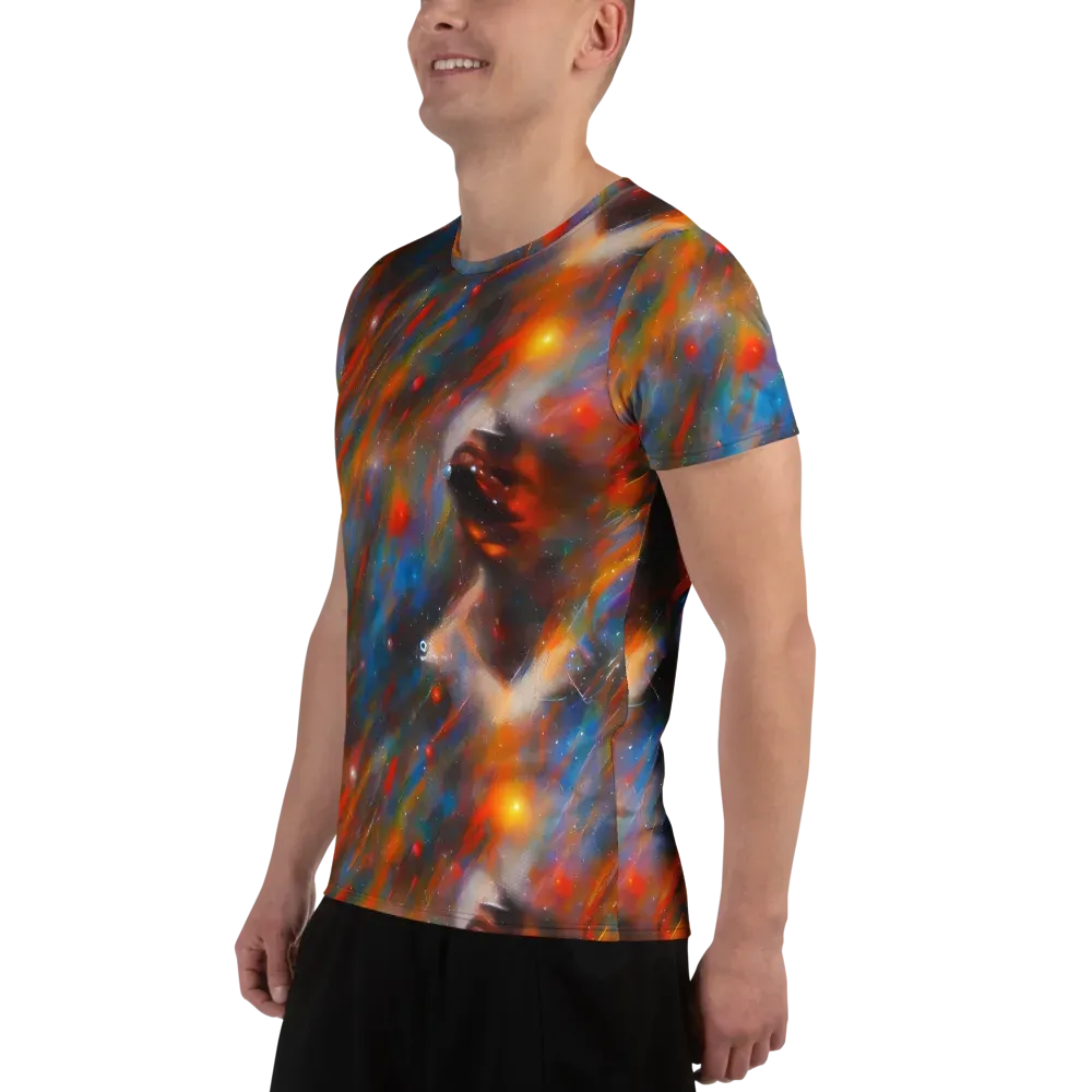 Painterly Void on Men's Athletic T-Shirt — Left