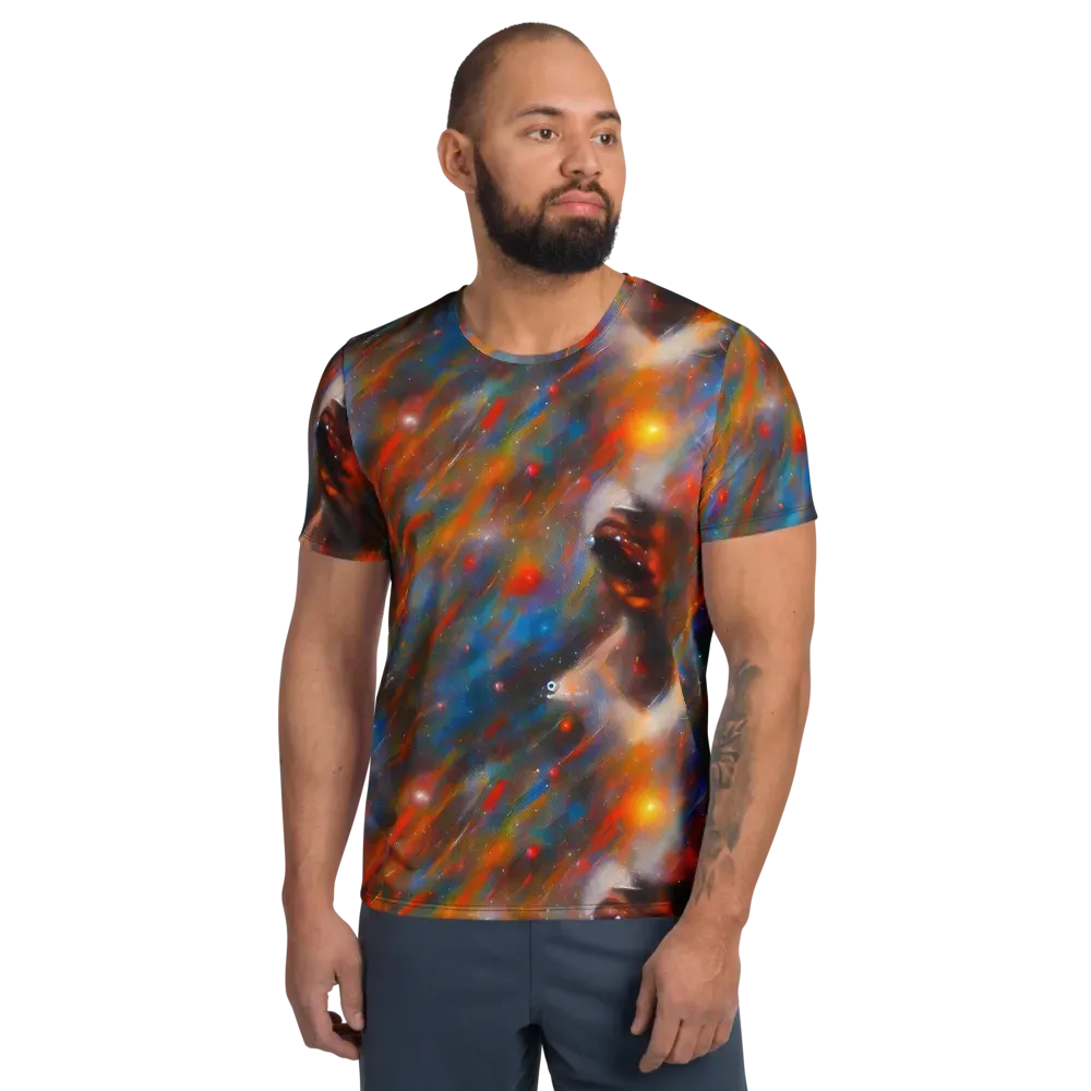 Painterly Void on Men's Athletic T-Shirt — Front