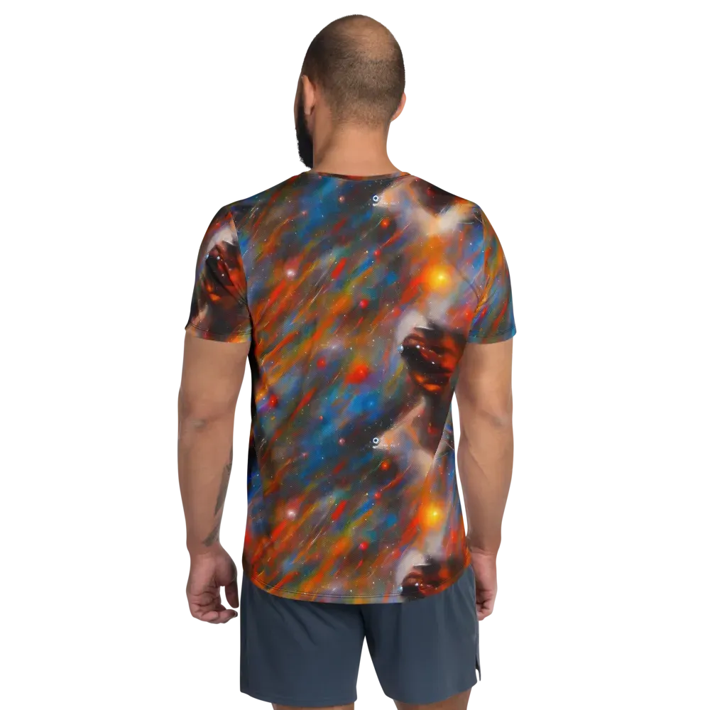 Painterly Void on Men's Athletic T-Shirt — Back