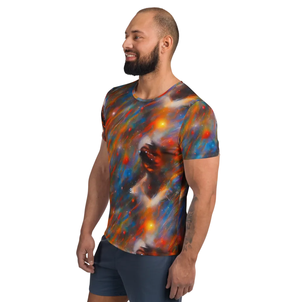 Painterly Void on Men's Athletic T-Shirt — Left