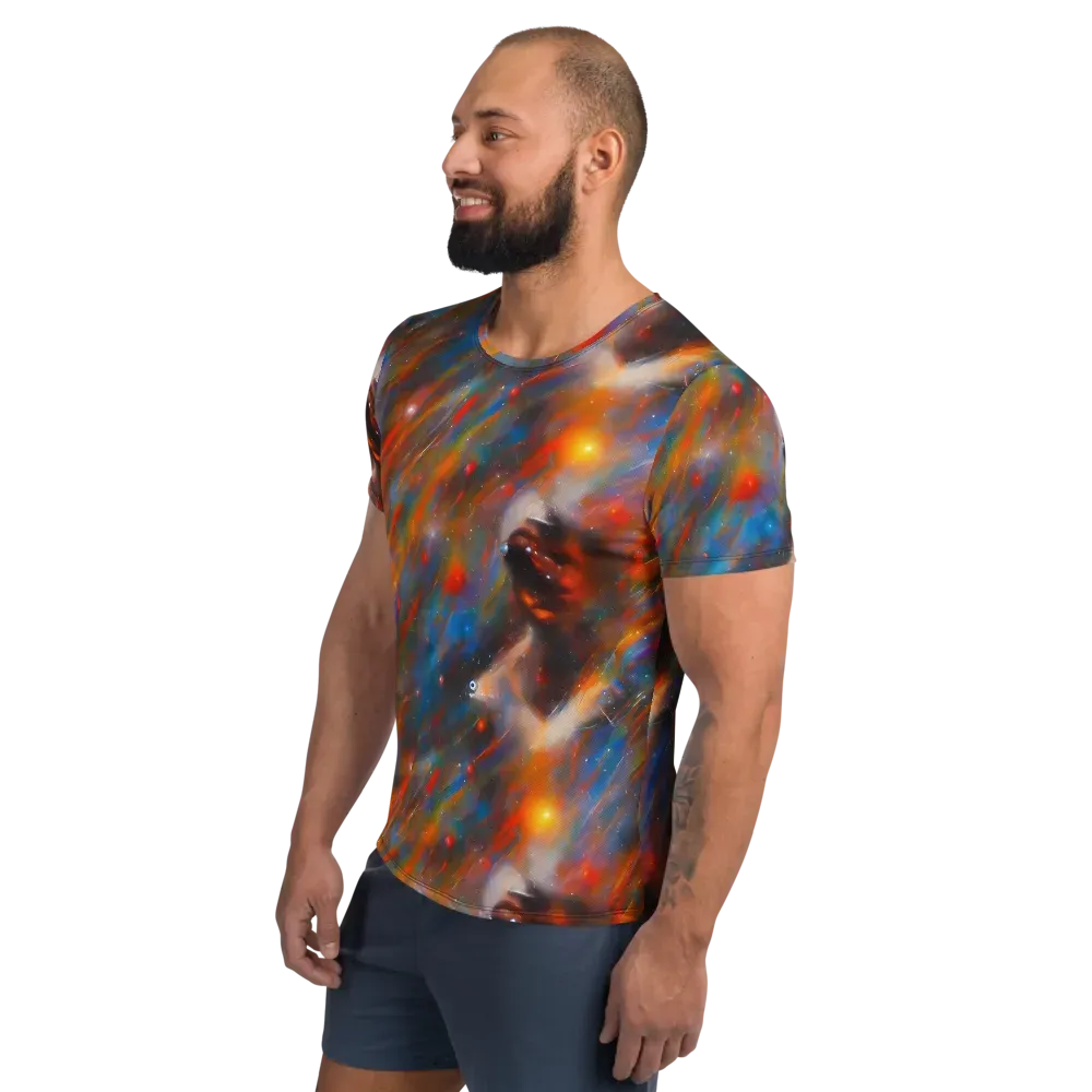 Painterly Void on Men's Athletic T-Shirt — Left