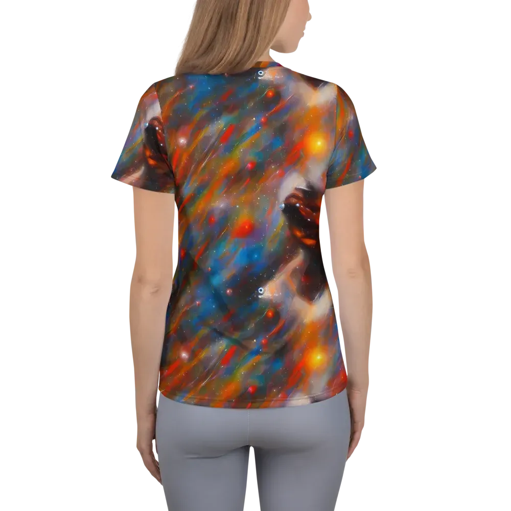 Painterly Void on Women's Athletic T-Shirt — Back