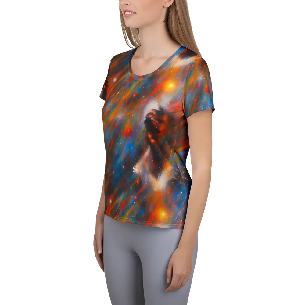 Painterly Void on Women's Athletic T-Shirt — Left