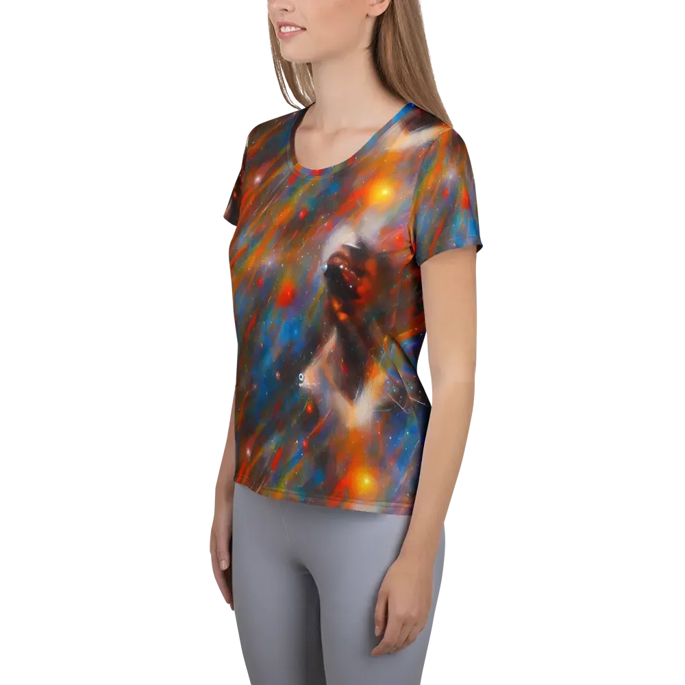 Painterly Void on Women's Athletic T-Shirt — Left
