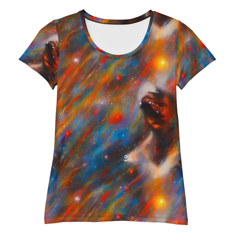 Painterly Void on Women's Athletic T-Shirt — Front