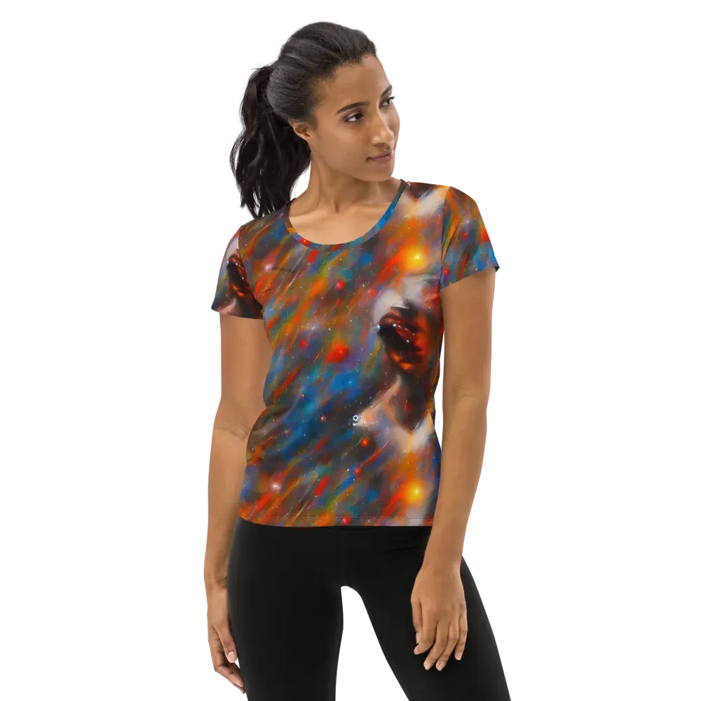 Painterly Void on Women's Athletic T-Shirt — Front