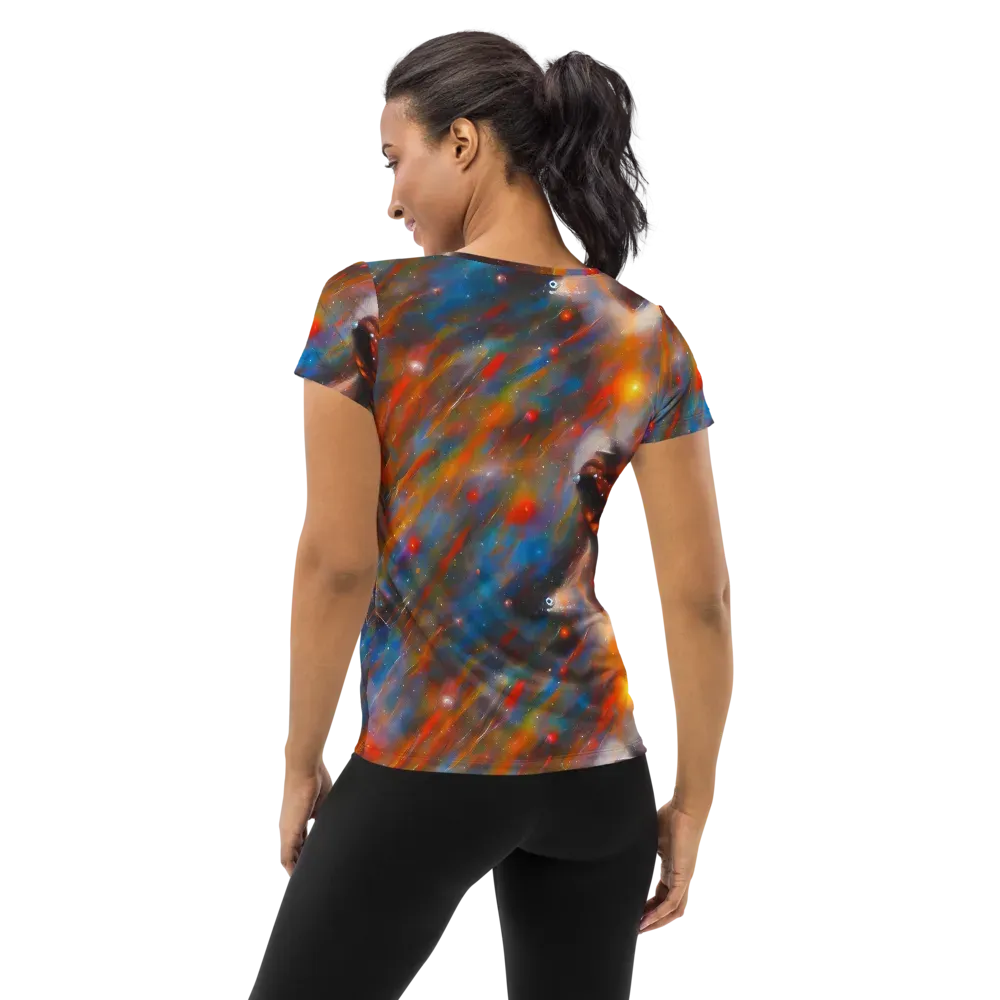 Painterly Void on Women's Athletic T-Shirt — Back
