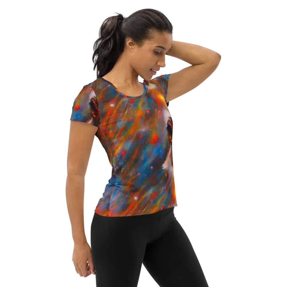 Painterly Void on Women's Athletic T-Shirt — Right