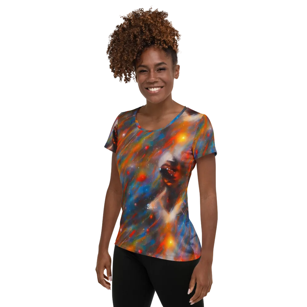 Painterly Void on Women's Athletic T-Shirt — Left