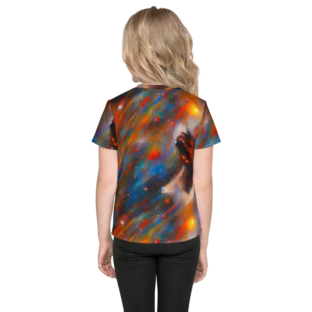 Painterly Void on Kids Crew Neck T-Shirt — Back