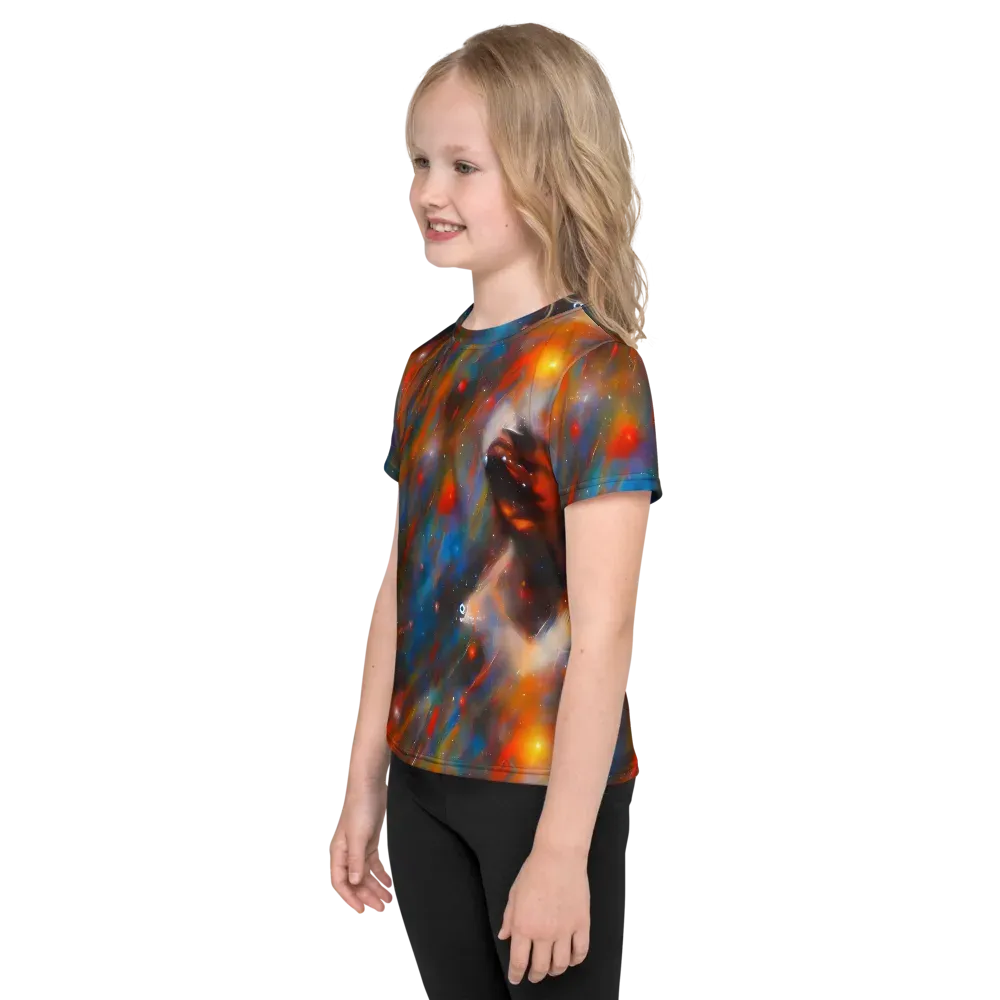 Painterly Void on Kids Crew Neck T-Shirt — Left