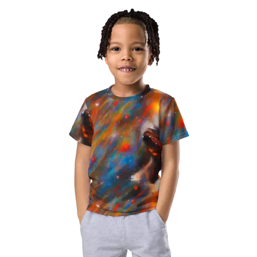 Painterly Void on a Kids Crew Neck T-Shirt