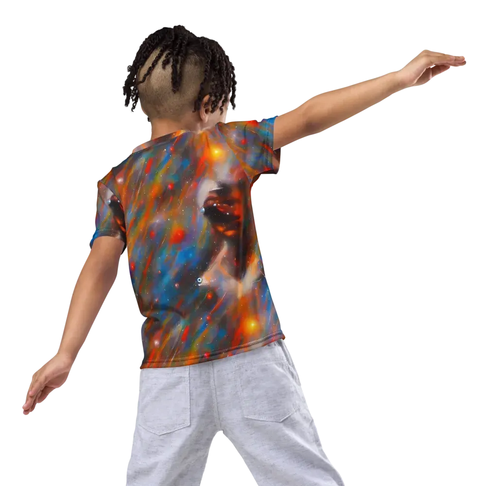 Painterly Void on Kids Crew Neck T-Shirt — Back