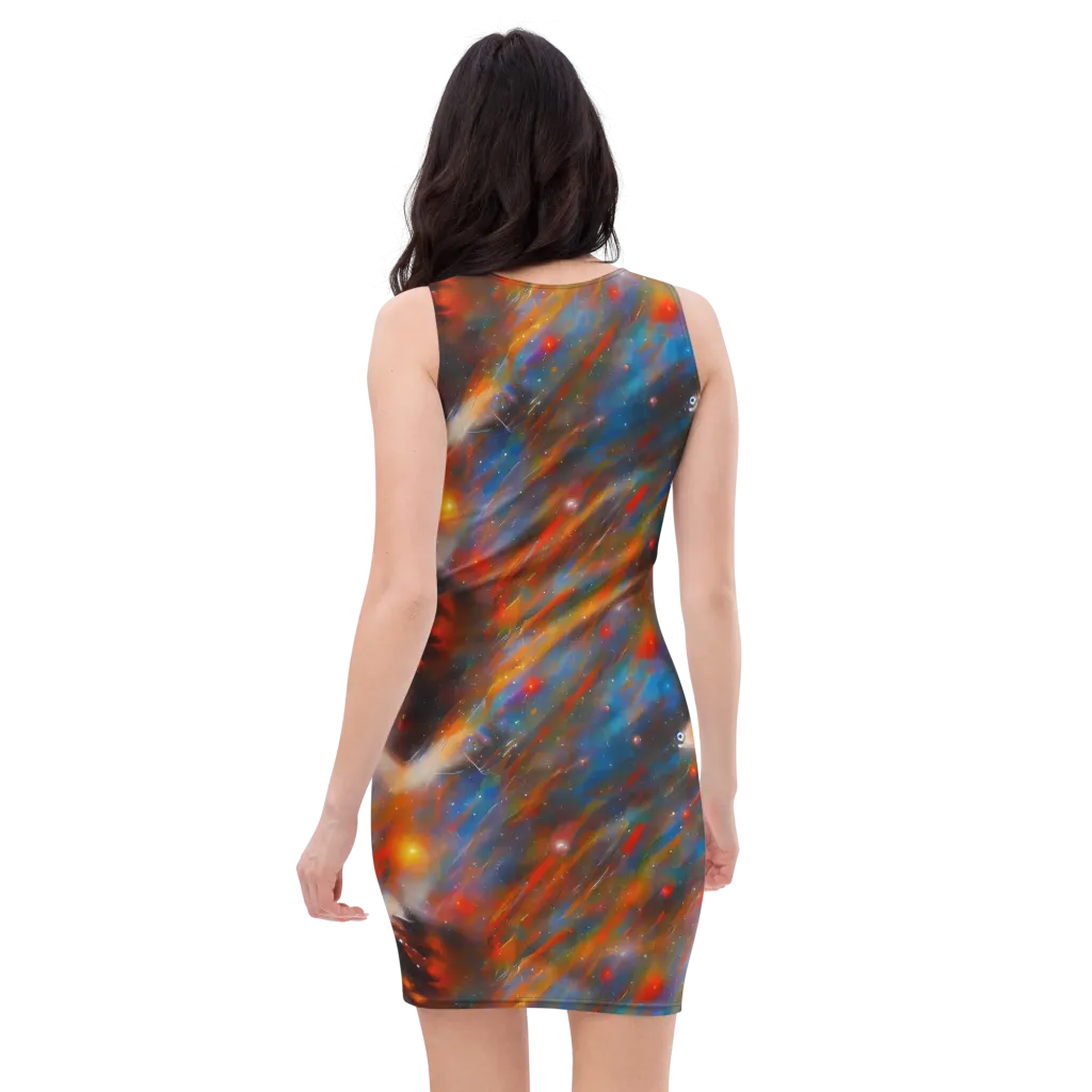 Painterly Void on Bodycon Dress — Back