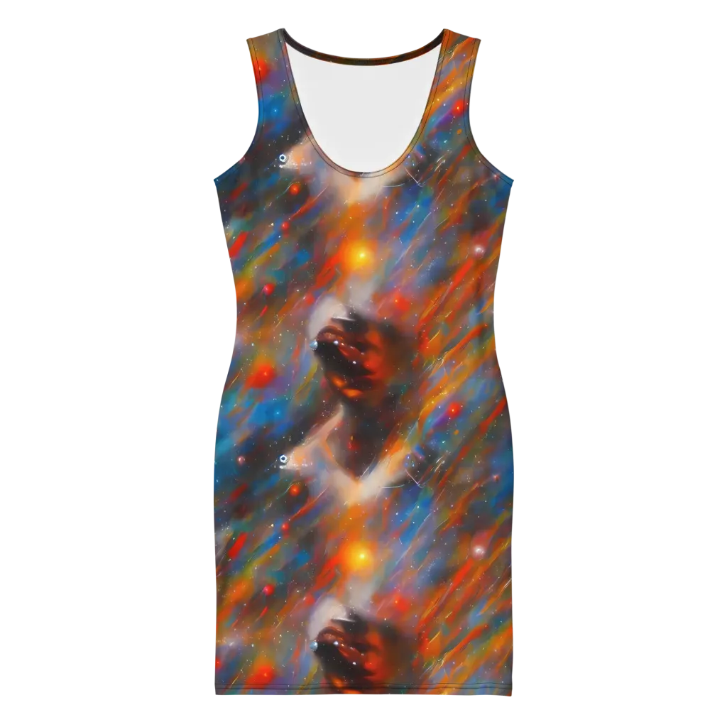 Painterly Void on Bodycon Dress — Front