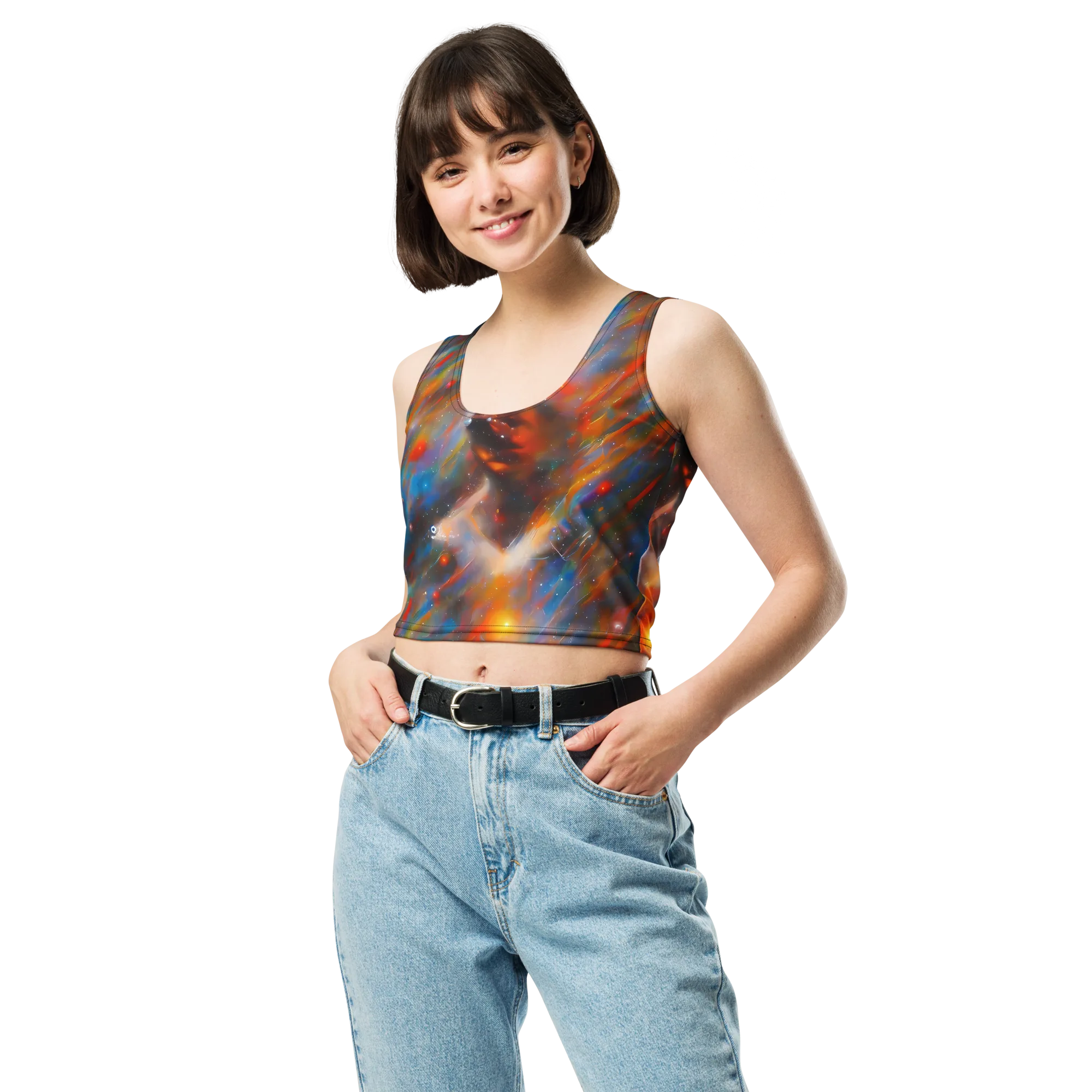 Painterly Void on Crop Top — Front