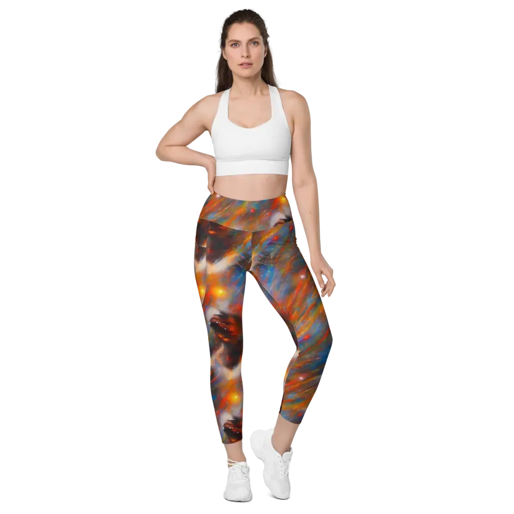Painterly Void on Leggings with Pockets — Front