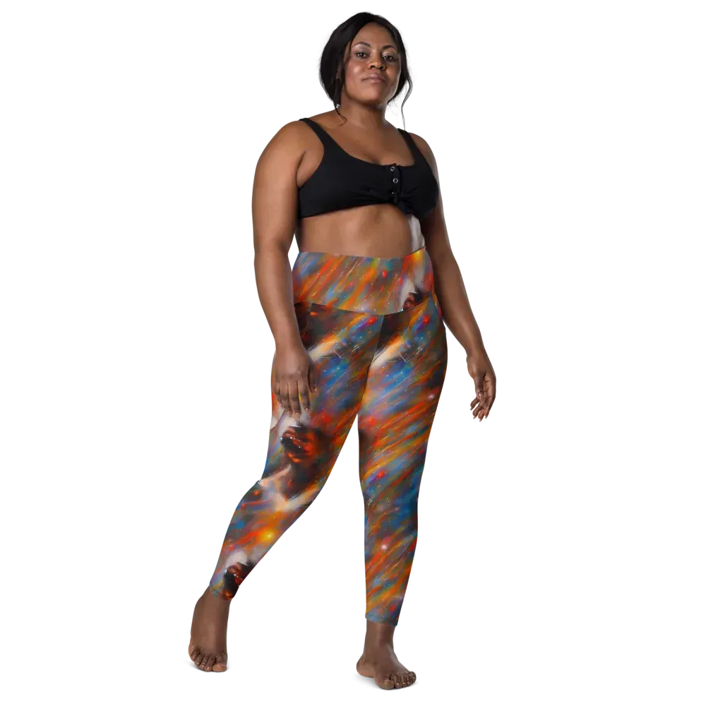 Painterly Void on Leggings with Pockets — Front