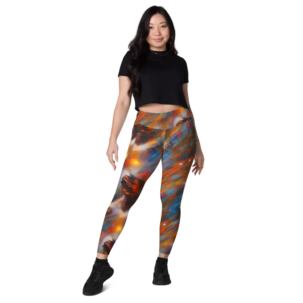 Painterly Void on Leggings with Pockets — Front