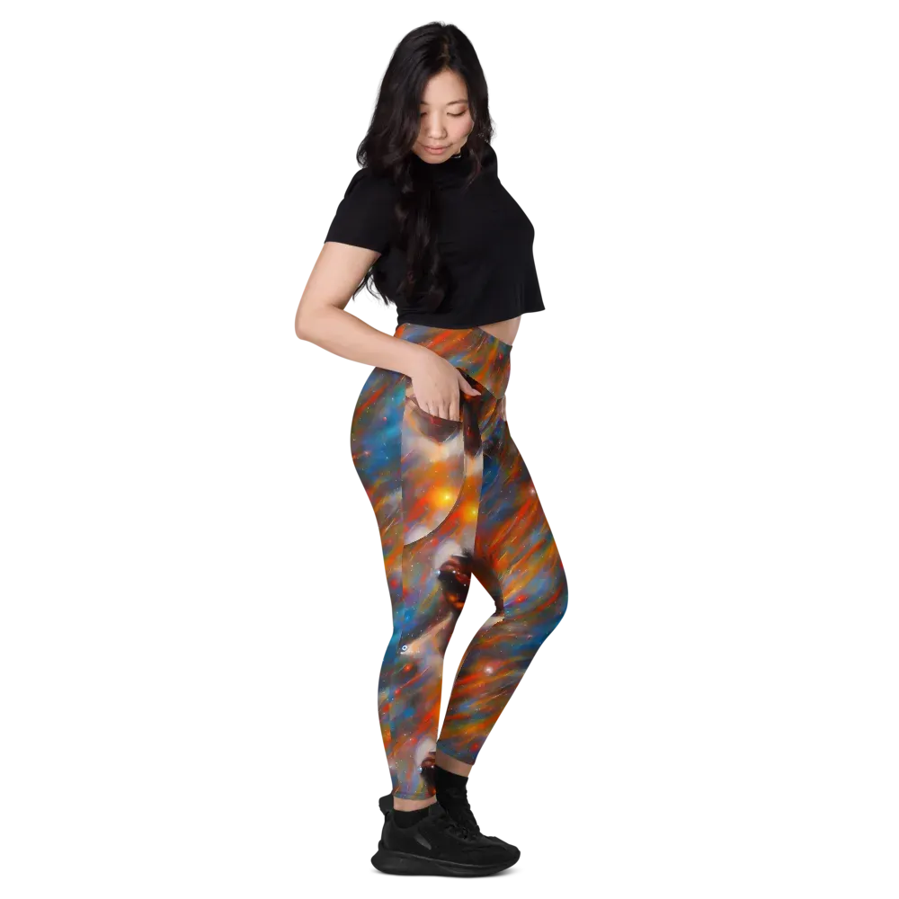 Painterly Void on Leggings with Pockets — Right