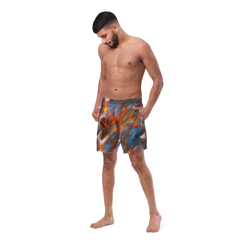 Painterly Void on Swim Trunks — Left Front